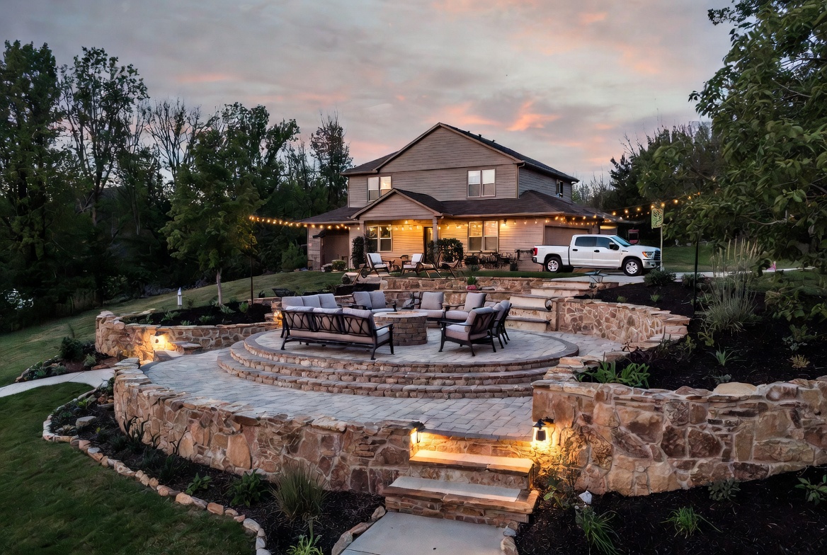 Backyard Patio Landscaping by Unlimited Outdoors in Concept