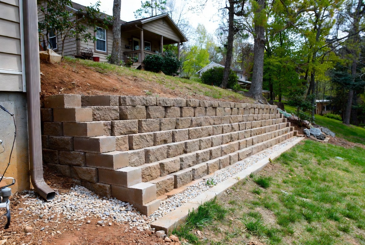 Block Retaining Wall by Unlimited Outdoors in Concept